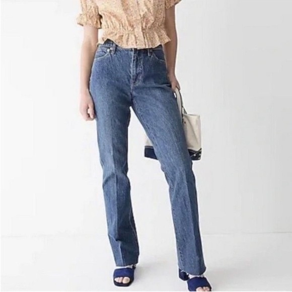 J. Crew 27x32 Full-length demi-boot jean in Kamari wash 0013 - Picture 1 of 13